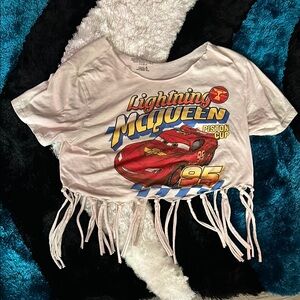 Lightning McQueen Fringe Crop Top